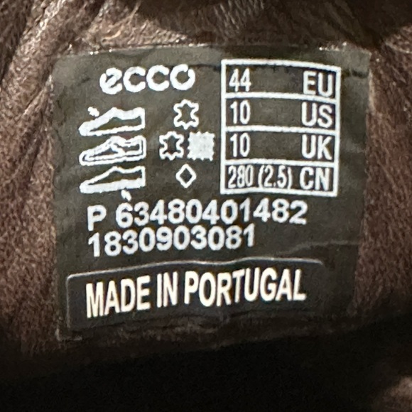 ECCO Men’s Stealth Artisan Chelsea Brown Leather Boots Size 10 - Picture 6 of 10